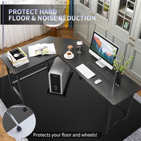 سجادة كرسي مكتب للأرضيات الصلبة: سجادة كرسي مكتب كبيرة مقاس 63 بوصة × 51 بوصة، سجادة كرسي ألعاب للخشب الصلب، سجادة حماية للأرضية شديدة التحمل سهلة الانزلاق، سجادة كرسي مكتب للمكتب المنزلي in Kuwait