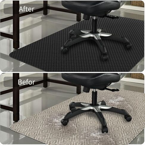 سجادة كرسي مكتب للأرضيات الصلبة: سجادة كرسي مكتب كبيرة مقاس 63 بوصة × 51 بوصة، سجادة كرسي ألعاب للخشب الصلب، سجادة حماية للأرضية شديدة التحمل سهلة الانزلاق، سجادة كرسي مكتب للمكتب المنزلي in Kuwait