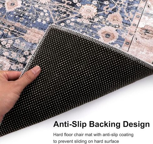 حصيرة كرسي مكتب Anidaroel للأرضيات الصلبة والبلاط، 35 بوصة × 47 بوصة حصيرة كرسي الكمبيوتر للكرسي المتدحرج، سجادة كرسي المكتب، سجادة منخفضة الوبر، سجادة واقية للأرضية مضادة للانزلاق in Kuwait