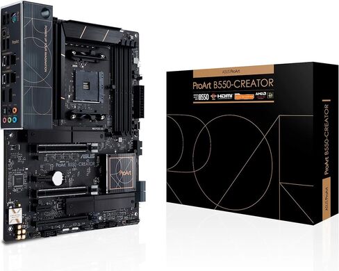اللوحة الأم ASUS ProArt B550-Creator AMD (Ryzen 5000/3000) ATX (Thunderbolt™ 4، Dual M.2، PCIe 4.0، Dual 2.5 Gb Lan، DisplayPort/HDMI، USB 3.2 Gen 2 Type-A وType-C، ورؤوس RGB) in Saudi Arabia