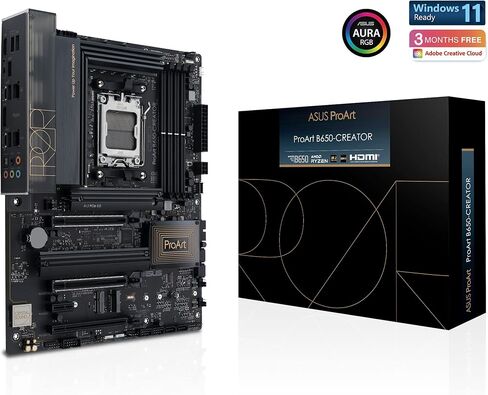 اللوحة الأم ASUS ProArt B550-Creator AMD (Ryzen 5000/3000) ATX (Thunderbolt™ 4، Dual M.2، PCIe 4.0، Dual 2.5 Gb Lan، DisplayPort/HDMI، USB 3.2 Gen 2 Type-A وType-C، ورؤوس RGB) in Kuwait