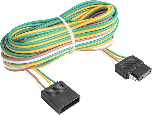 CZC AUTO 4 Pin Trailer Light Wire Harness Extension 18 قياس 4-Way موصل الأسلاك المسطحة، 25ft، لشاحنة مقطورة قارب سيارة RV in Saudi Arabia
