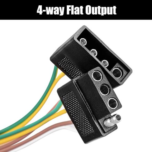 CZC AUTO 4 Pin Trailer Light Wire Harness Extension 18 قياس 4-Way موصل الأسلاك المسطحة، 25ft، لشاحنة مقطورة قارب سيارة RV in Saudi Arabia