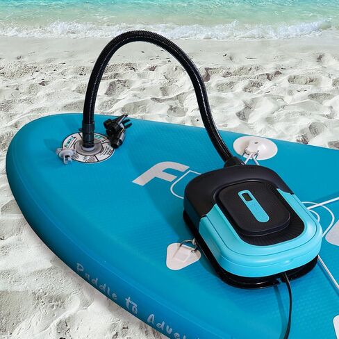 مضخة هواء كهربائية محمولة من FunWater SUP، 16 رطل لكل بوصة مربعة، ضاغط هواء للوحة التجديف، خيمة قابلة للنفخ، قارب، حمام سباحة، مضخة مجداف مع 6 فوهات in Saudi Arabia