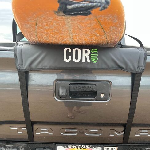 COR Surf Tailgate Truck Pad for SUP | Longboard | Surfboard | Ladders or Lumber with Premium Scratch-Resistant Tie Downs (Black) in Saudi Arabia