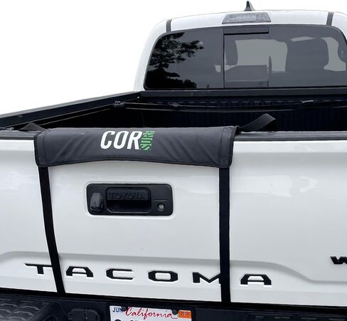 COR Surf Tailgate Truck Pad for SUP | Longboard | Surfboard | Ladders or Lumber with Premium Scratch-Resistant Tie Downs (Black) in Saudi Arabia