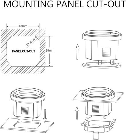 Small Engine Hour Meter, Hour Meter for Marine Generator Tractor Mower Golf cart Forklift (AC/DC 6-80V) in Kuwait