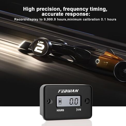 Inductive Hour Meter, Dirt Bike Hour Meter, Engine Hour Meter, for Gas Engine Lawn Mower Motorcycle Snowmobile Karting Marine ATV Boat Outboard Motor Generator Waterproof 1Pakc Blue in Saudi Arabia