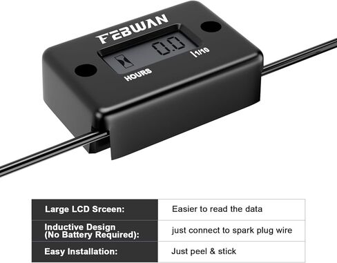 عداد ساعة حثي، عداد ساعة الدراجة الترابية، عداد ساعة المحرك، لمحرك الغاز، جزازة العشب، دراجة نارية، الثلج، الكارتينج، قارب ATV البحري، مولد محرك خارجي مقاوم للماء 1Pakc أزرق in Kuwait