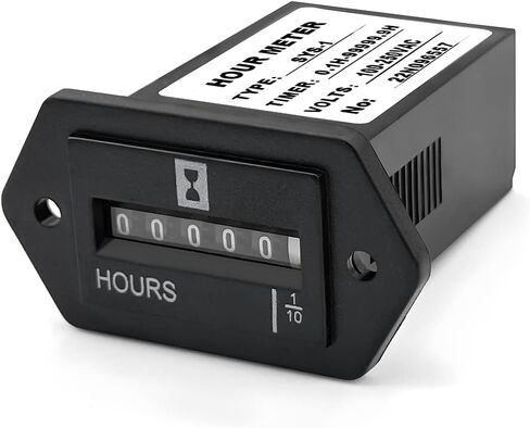 Mechanical Hour Meter Gauge, DC 6-80V Snap in Professional Engine Hourmeter, Automotive Accessories for Car ATV UTV Diesel Engine Generator Boat Truck Snowmobile Lawn Tractors in Saudi Arabia