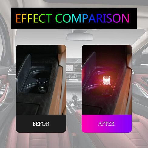 USB LED Car Interior Atmosphere Lamp, Universal Mini USB Led Lights for Car Decoration, Plug in LED Night Light Mini USB LED Light Fit for Cars, Bedrooms(Blue) in Kuwait