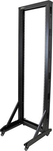 StarTech.com 2-Post 42U Mobile Open Frame Server Rack and 2U Server Rack Shelf Bundle in Saudi Arabia