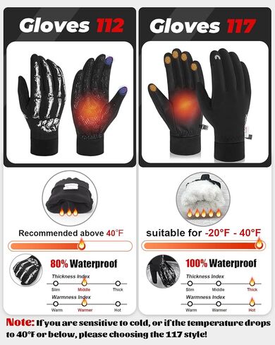 RIGWARL Waterproof Winter Gloves for Cold Weather, Touchsreen Anti-Slip Gloves Liner for Men Women Cycling Drving Runing Hiking Walking in Saudi Arabia