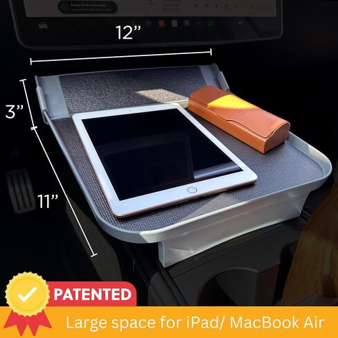 Tesla Model Y Model 3 Accessories 2023, Car Eating Food Table Alset Tray, Center Console Organizer, for Autopilot, Road Trips. Anti-slip Mat for Stability. in Saudi Arabia