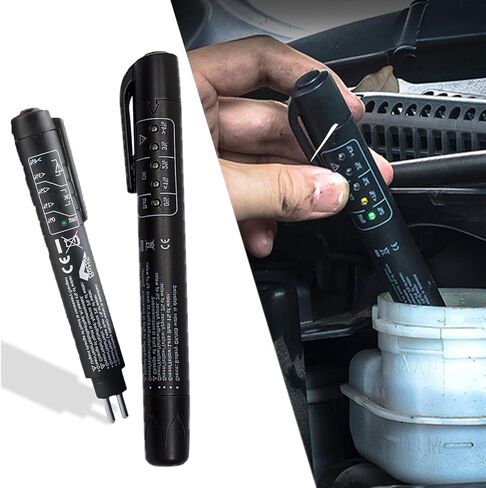 1 PC Car Brake Oil Test Pen, Brake Hydraulic Oil Moisture Analyzer with LED Indicator Lights, Universal Automotive Diagnostic Test Tool, Product Compatible with Most Car Models (Black) in Saudi Arabia