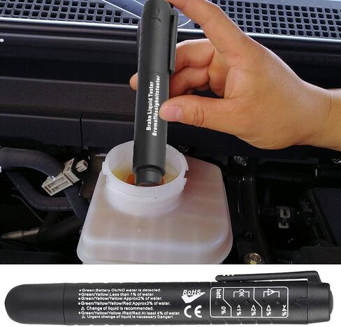 Brake Fluid Liquid Tester Pen, Brake Fluid Checker Brake Fluid Liquid Oil Tester Pen 5 Led Indicator Car Testing Tool Power Probe 3 with for Dot3/4/5 in Kuwait