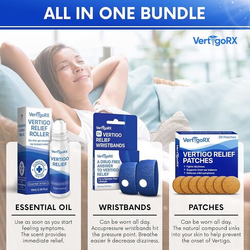 Vertigo Relief Products Bundle | Vertigo Treatment Supporting Dizziness Relief | Vertigo Relief Products for Inner Ear Balance | Cure Vertigo Naturally in Saudi Arabia