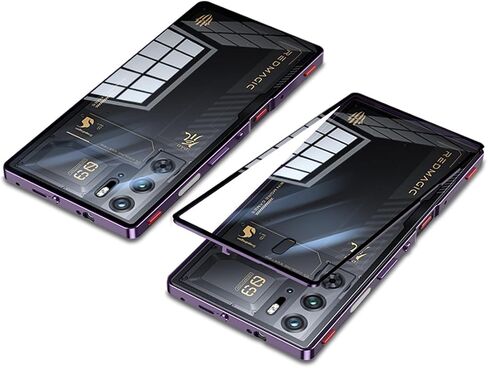 حافظة QUIETIP متوافقة مع Red Magic 9 Pro / 9 Pro+ Plus مع واقي شاشة، إطار معدني + غطاء خلفي من الزجاج المقوى الشفاف مع حماية للكاميرا مقاومة للصدمات، فضي in Saudi Arabia