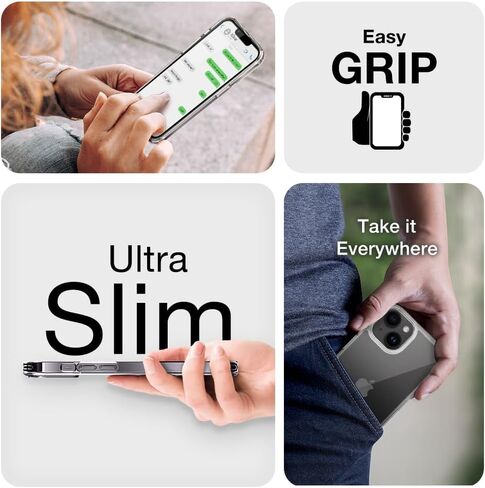 واقي شاشة لهاتف iPhone 14 [حزمة ممتازة] [تم اختبار السقوط من الدرجة العسكرية] [لا يصفر المصد] - حافظة شفافة + 3 عبوات من الزجاج المقسى (2022/6.1 بوصة) in Kuwait