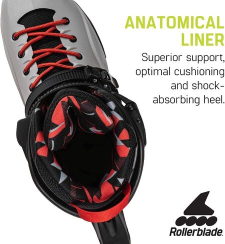 Rollerblade RB Pro X Unisex Adult Fitness Inline Skate, Grey/Warm Red, Urban Performance Inline Skates in Saudi Arabia