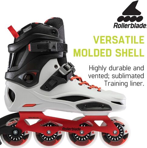 Rollerblade RB Pro X Unisex Adult Fitness Inline Skate, Grey/Warm Red, Urban Performance Inline Skates in Saudi Arabia