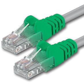 1x 32 FT - CAT.6 UTP Ethernet Cable LAN Patch Cat 6 Internet Rj45 Plug 1Gbit/s (10,0 Meter) Gray-Crossover