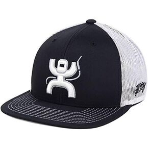 HOOEY Arc Adjustable Snapback Mesh Back Trucker Hat (Tan/Black)