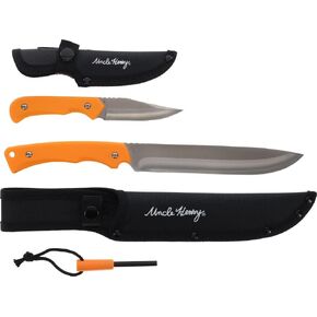 Uncle Henry 2 Pc Fixed W/Fire Starter, Brown