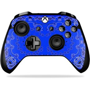 MightySkins Skin Compatible with Microsoft Xbox One X Controller - Blue Bandana | Protective, Durable, and Unique Vinyl Decal wrap Cover | Easy to Apply, Remove, and Change Styles | Made in The USA