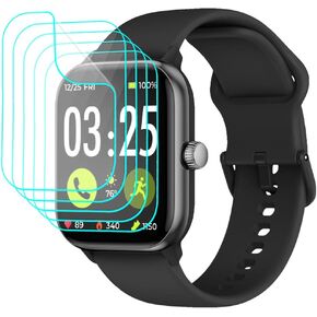 [5 Pack] for Spade & Co Health Smartwatch 4 Screen Protector 1.85" PET Film [Case Friendly] [Anti-Scratch] [Bubble Free] Smartwatch Screen Protector for Spade & Co Health Smartwatch 4
