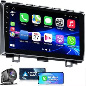 4G+64G Android 12 Car Radio for Honda CRV 2007-2011, 9'' Head Unit Stereo with WiFi/5G, Wireless CarPlay+Android Auto, GPS Navigation, Bluetooth5.2, 1080P Rear Camera, Touch Screen, SWC, FM Radio
