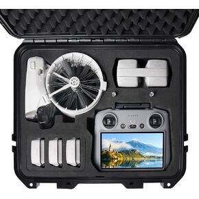 CYNOVA Waterproof Hard Case for DJI Flip and RC2/RC/RC-N3/N2/N1, Support 7 Batteries and Other DJI Flip Accessories [CASE ONLY]