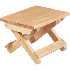 Portable Small Folding Stool,Camping Stool,Wood Folding Stool,Ultralight Design Fishing Stool,7.5 in Tall Folding Stool,for Garden,Beach,Camping,Home Modern Stool,No Assemblyy