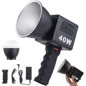 M60 Handle LED Video Light with Soft Box Protable Mini COB LED Bi-Color 2500-8500K CRI≥95 TLCI≥97 Built-in 3400mAh Battery Photo Studio Lights Vlog Shoot Fill Lighting 8 Scenes (M60 with Soft Box)