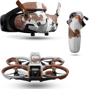 Carbon Fiber Drone Skin Compatible with DJI Avata 2 Bundle (2024) - Cow Hide - Premium 3M Vinyl Protective Wrap Decal Cover - Easy to Apply | Crafted in The USA by MightySkins