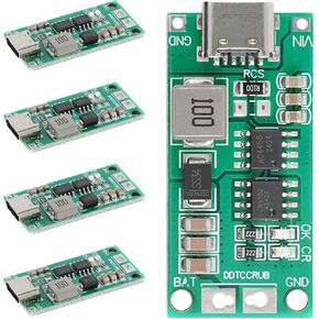 5 Packs Type-C to 8.4V Boost Charger for 2S LiPo/Li-Ion Batteries, 7.4V-14.8V, 18650 Compatible, DC3-5V 1A Battery Protection Board