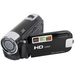 Ejoyous Video Camera Camcorder, 4K 48MP DV Camera 2.7in TFT Rotatable Screen 16x Digital Zoom Video Camera with USB Cable (Black)