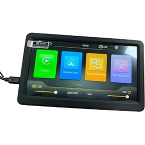 7" HD Screen Wireless carplay via Bluetooth Support iPhone carplay and Android Auto, with Mirror Link/Voice Control/FM/TF Card/USB/AUX