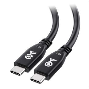 Cable Matters 80Gbps USB 4 Cable 2 ft, Supports Up to [8K@120Hz / 4K@480Hz Video, 240W Charging, 80Gbps Data Transfer] USB4 Cable, Black, Compatible with Thunderbolt 4, MacBook, XPS, Surface Pro