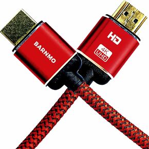 HDMI 4K 2.0 Premium High Speed red Cable, 18 Gbps (3 m/10 ft.) Compatible with PS5, Xbox, 4K UHD TVs/Blu-ray Players