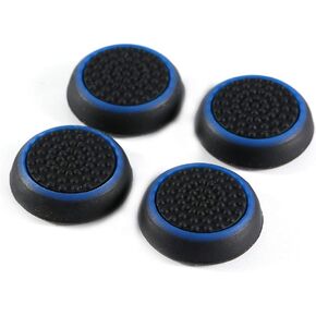 070 Cover Cap 4Pcs Replacement Silicone Controller Thumb Stick Grip Cover Joystick Cap for PS3 PS4 Xbox Thumb Stick Cover (Blue)