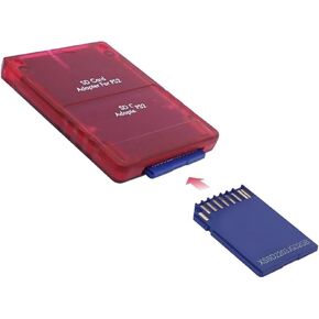SIO2SD SD Card Reader Adapter for PS2 Fat Console Memory Card Expansion for SIO Replacement Memory Card Reader for PS2 Not a Memory Card But a Adapter (Red)