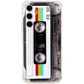 Phone Case Compatible with Galaxy A54 5G Case,80s Type Music Cassette Case Soft TPU Cover for Samsung Galaxy A54 6.4 inch Multicolor