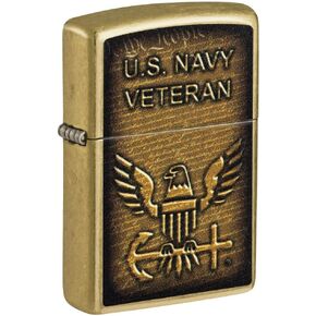 Zippo United States Navy® Street Brass Pocket Lighter