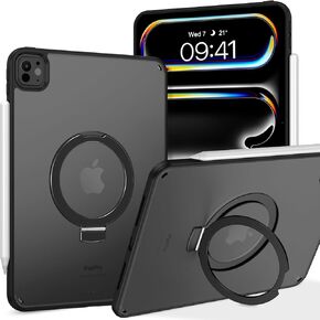 BENTOBEN for iPad Pro 11 Inch Case M4 2024 (5th Generation) with Stand, Translucent Matte iPad 11 Pro Case, Slim Protective Shockproof Anti-Yellowing with 120°Ajustable Kickstand Tablet Cover, Black