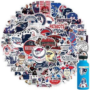 104Pcs Football Rugby Stickers for Water Bottle, Patriot Rugby Decal Decoration Sticker for Boys，Waterproof Decals for Laptop，Computer，Phone Case，Car，Guitar，Bumper，Skateboard，Gifts for Adults Teens