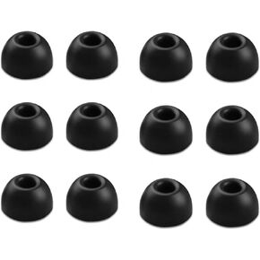 6 Pairs Eartips for Beats Fit Pro, S/M/L 3 Sizes Soft Silicon Earbuds Tips Replacement Ear Tips Compatible with Beats Studio Buds Black
