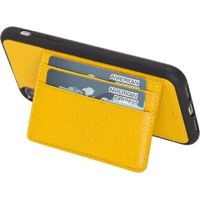 Venito Pisa Snap On Leather Wallet Case with Stand Compatible with iPhone XR - Yellow