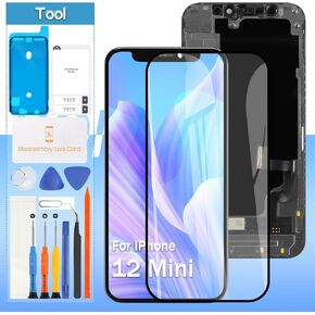 Yondista Screen Replacement for iPhone 12 Mini A2176,A2398,A2400,A2399 5.4" 3D (Incell) LCD Touch Display Touch Digitizer Assembly | Free Tools | Protective Film