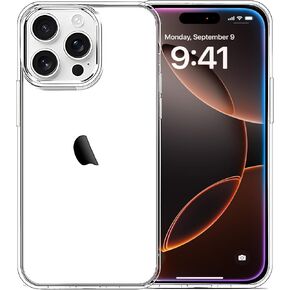 Compatible with iPhone 16 Pro Max Case Clear, Soft Transparent TPU Bumper Cover, Slim Thin Shockproof Phone Case for iPhone 16 Pro Max 6.9-Inch
